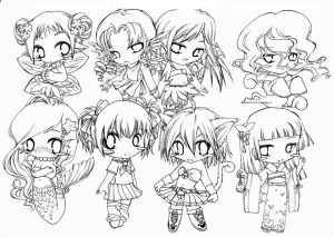 Chibi Coloring Pages to Print for Kids   Q1CIN