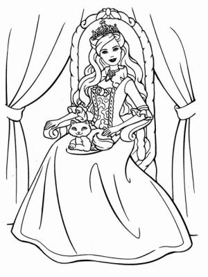Children’s Printable Barbie Coloring Pages   5te3k
