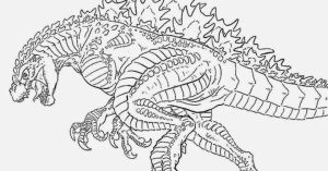 Children’s Printable Godzilla Coloring Pages   v9hxD
