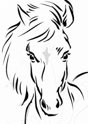 Children’s Printable Horses Coloring Pages   v9hxD
