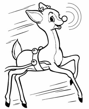 Children’s Printable Rudolph Coloring Page   BTB4A