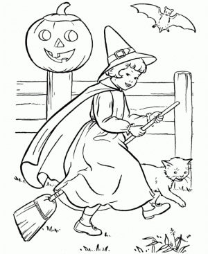 Children’s Printable Witch Coloring Pages   v9hxD