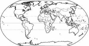 Children’s Printable World Map Coloring Pages   5te3k