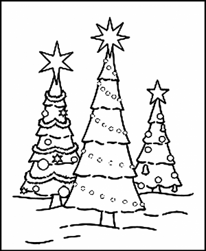 Christmas Tree Coloring Pages for Kids   28571