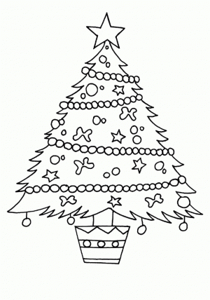 Christmas Tree Coloring Pages for Kids   48921