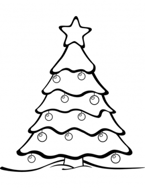 Christmas Tree Coloring Pages Free Printable   12196
