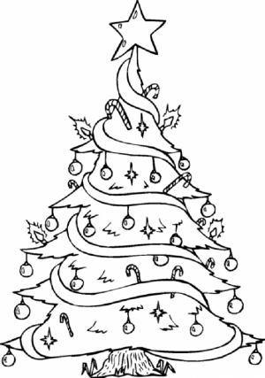 Christmas Tree Coloring Pages Free Printable   17575