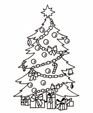 Christmas Tree Coloring Pages Free Printable   84541