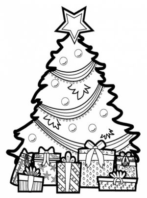 Christmas Tree Coloring Pages Free Printable   95813