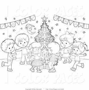 Christmas Tree Coloring Pages with Gifts for Children   65723