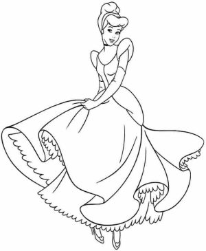 Cinderella Princess Coloring Pages for Girls   76341