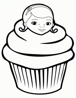 Cupcake Coloring Pages with Doc McStuffin   61729