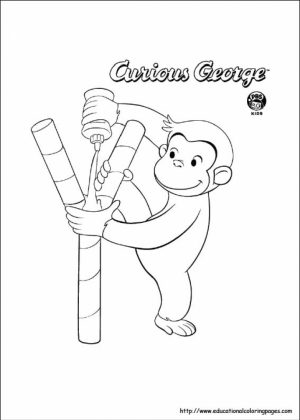 Curious George Coloring Pages for Kids   06031