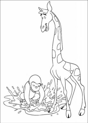Curious George Coloring Pages for Kids   61830