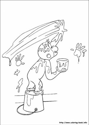 Curious George Coloring Pages for Preschoolers   17592