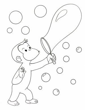 Curious George Coloring Pages to Print for Kids   07516