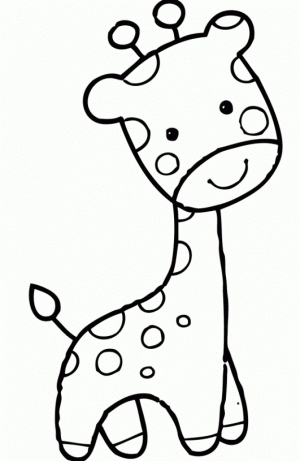 Cute Baby Giraffe Coloring Pages for Preschool   84692