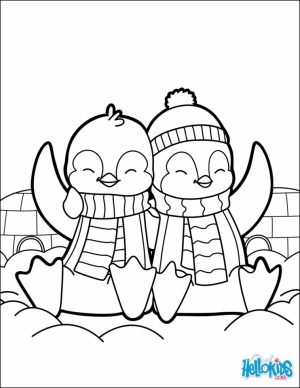 Cute Baby Penguin Coloring Pages Free Printable   89516