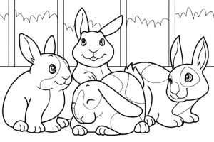 Cute Bunny Coloring Pages Free to Print   57671