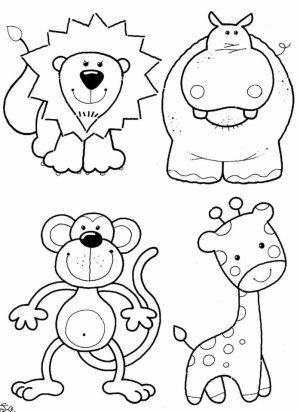 Cute Cartoon Animal Coloring Pages   md674