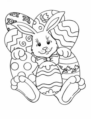 Cute Easter Bunny Coloring Pages   11784
