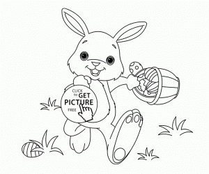 Cute Easter Bunny Coloring Pages   27142