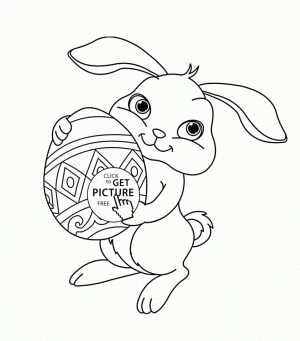 Cute Easter Bunny Coloring Pages   71201