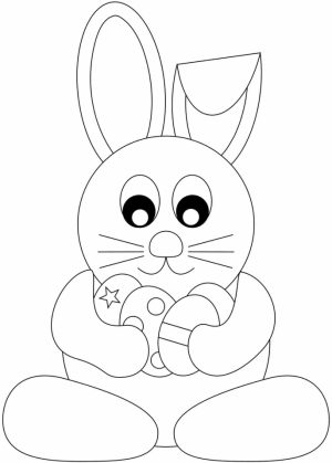 Cute Easter Bunny Coloring Pages   77312