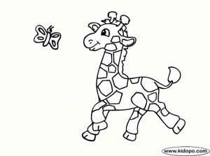 Cute Giraffe Coloring Pages   88412
