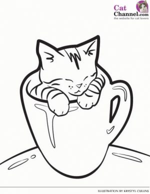 Cute Kitten Coloring Pages Free Printable   67341