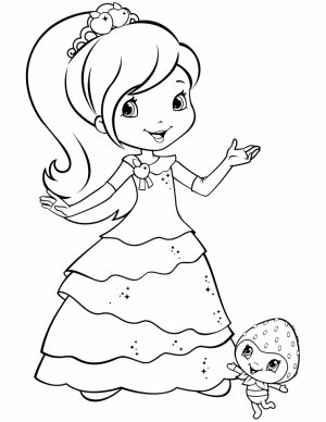 Cute Strawberry Shortcake Coloring Pages to Print   07132