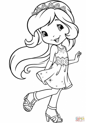 Cute Strawberry Shortcake Coloring Pages to Print   15390