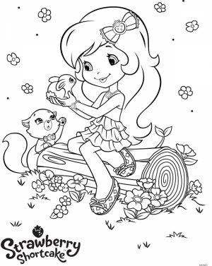 Cute Strawberry Shortcake Coloring Pages to Print   97683