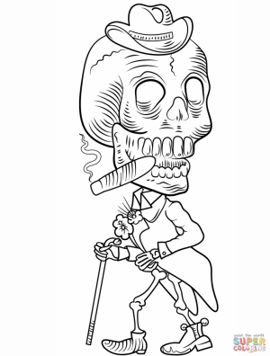 Day of the Dead Coloring Pages for Adults   097ba