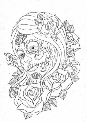 Day of the Dead Coloring Pages Free to Print   tac41