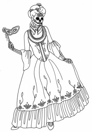 Day of the Dead Masks Coloring Pages   0vbt5