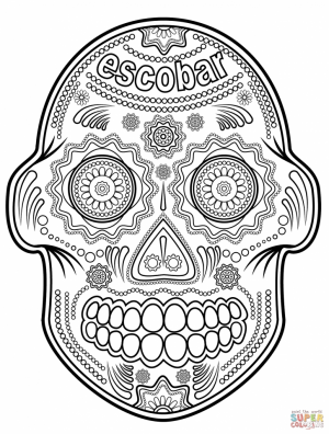 Day of the Dead Sugar Skulls Coloring Pages   2nvh4