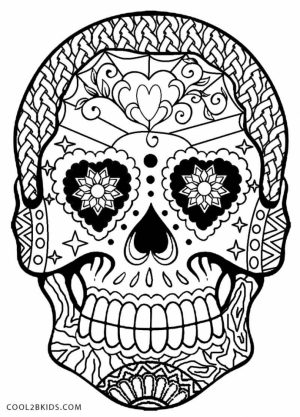 Day of the Dead Sugar Skulls Coloring Pages   62719