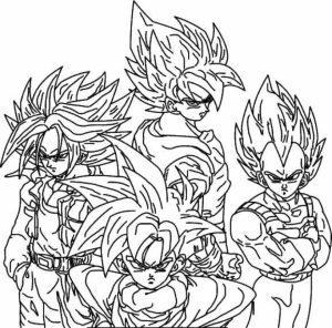 DBZ Coloring Pages Free Printable   9548