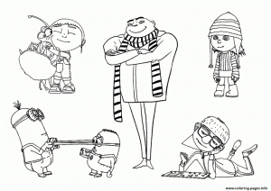 Despicable Me Characters Coloring Pages   6sg1a