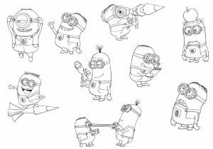 Despicable Me Characters Coloring Pages   73kd6