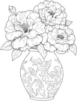 detailed flower coloring pages for adults printable – 85yf1