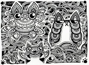 Difficult Trippy Coloring Pages for Grown Ups   C7VR5