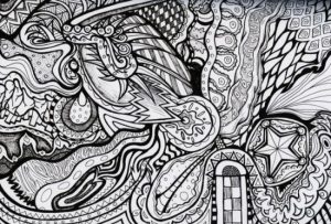 Difficult Trippy Coloring Pages for Grown Ups   X7D5N