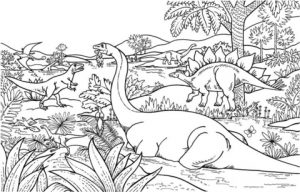 Dinosaurs Coloring Pages Free Printable   u043e