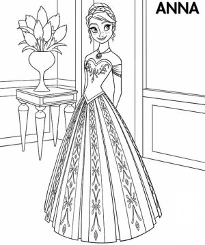 Disney Frozen Coloring Pages Princess Anna   53790