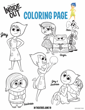 Inside Out Coloring Pages