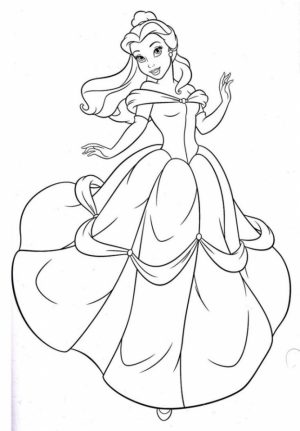 Disney Princess Belle Coloring Pages Online   73518