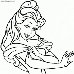 Disney Princess Belle Coloring Pages Online   83618