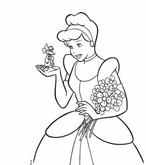 Disney Princess Cinderella Coloring Pages Printable   41568